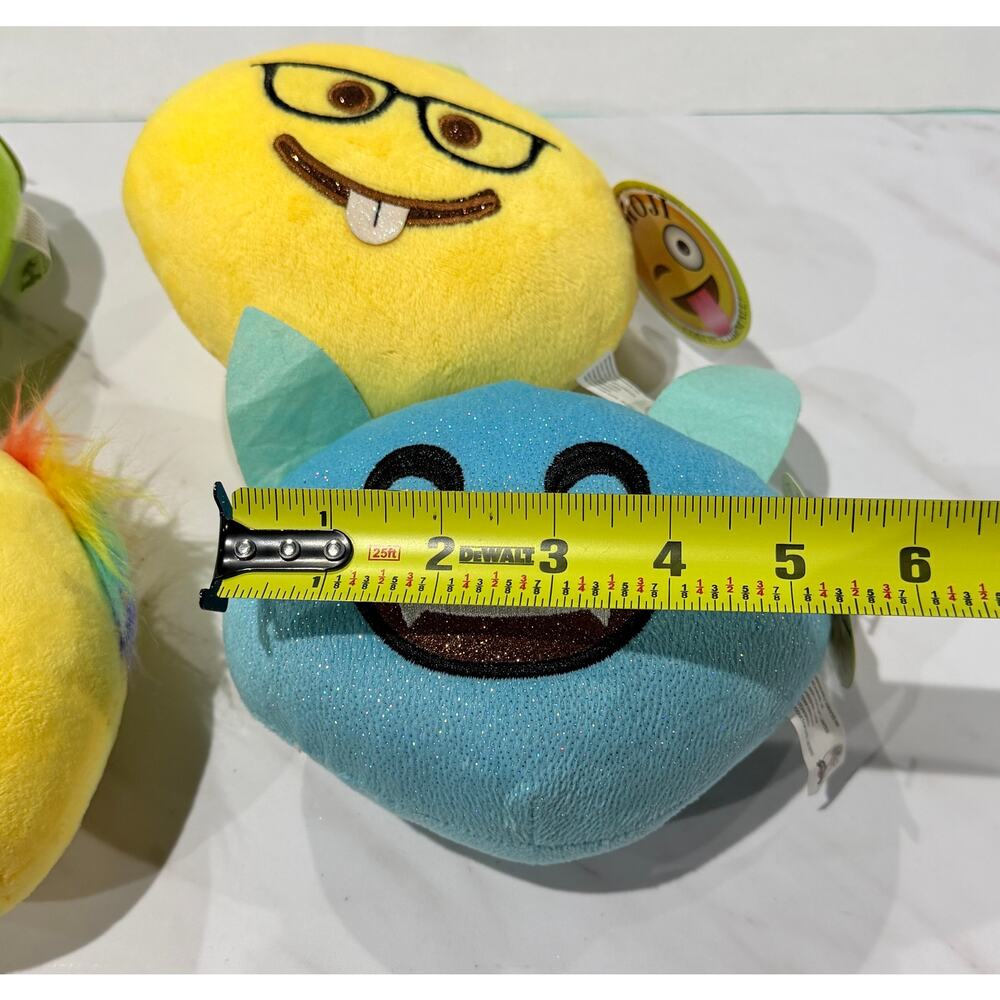 Emoji Plush Toys, Yellow, Green and Blue, 4 pack, New with tags - Picture 7 of 7